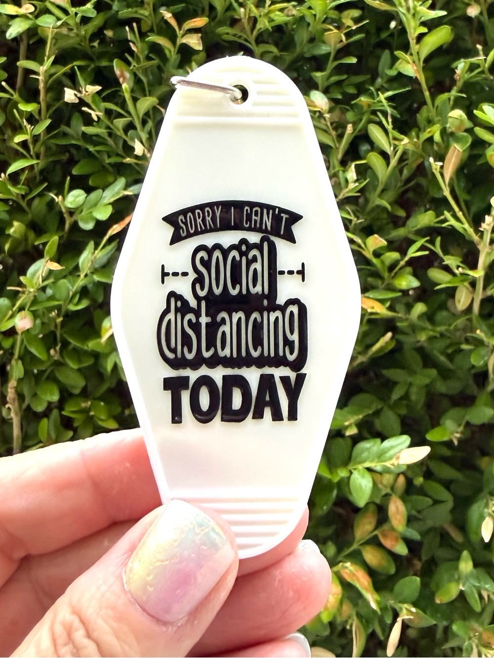 Vintage style motel key 3.5” keychain sarcastic funny gift idea